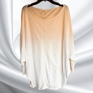 Velvet by Graham & Spencer Vintage Slub Dolman Top Medium Cream Oatmeal USA EUC